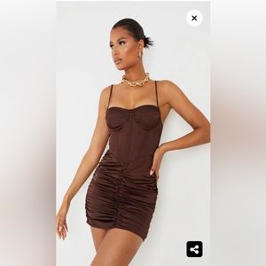 BNWT Chocolate Brown Corset dress